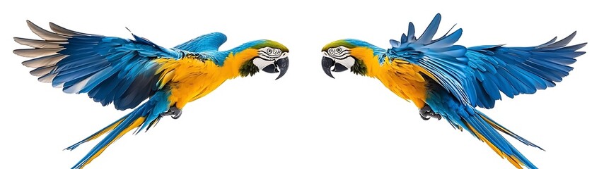 Macaw Birds in Flight. (1)