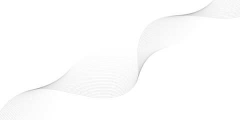 Fototapeta premium Abstract wave element for design. Digital frequency track equalizer. Stylized line art background. Vector illustration. Wave with lines created using blend tool. Curved wavy line, smooth stripe. 