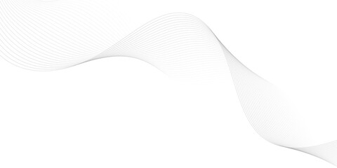 Abstract wave element for design. Digital frequency track equalizer. Stylized line art background. Vector illustration. Wave with lines created using blend tool. Curved wavy line, smooth stripe. 