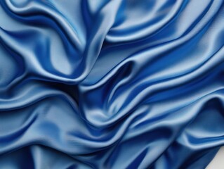 Obraz premium Deep blue silk fabric drapes