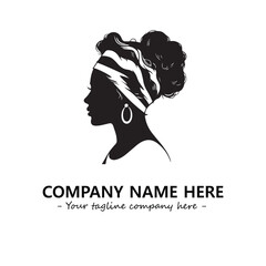 Head of queen logo company design vector illustration