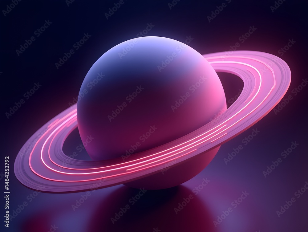 Canvas Prints abstract blue space futuristic planet round sphere background with stars