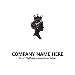Head of queen logo company design vector illustration