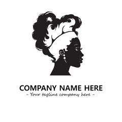 Head of queen logo company design vector illustration