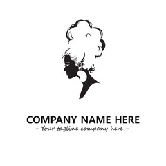 Head of queen logo company design vector illustration