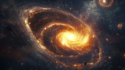 Obraz premium Spiral galaxy in space
