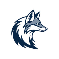 fox head mascot silhouette illustration