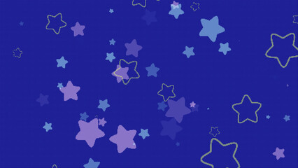 8bitレトロゲーム風　可愛らしい星がたくさん散りばめられた背景壁紙