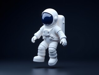 Fototapeta premium Human moon day astronaut outer space spacecraft rocket illustration