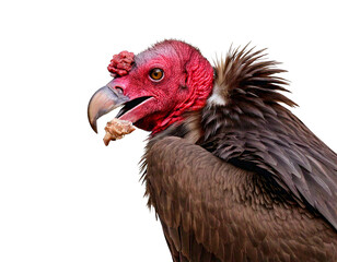 Portrait of vulture isolated on transparent or white background