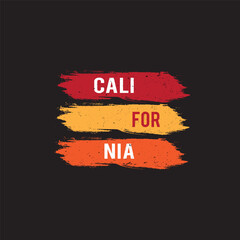 California typography t-shirt design