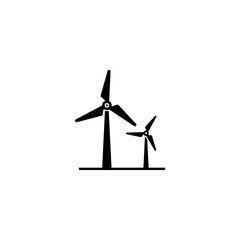 Wind power icon. Simple solid style. Mill, silhouette, farm, pictogram, wheel, power, technology, tower, power, energy alternative concept. Vector illustration isolated
