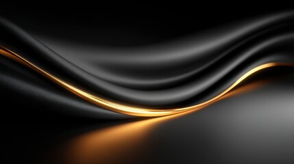 Obraz premium Elegant Black and Gold Abstract Background Luxury Texture Wave Design Premium Sophisti