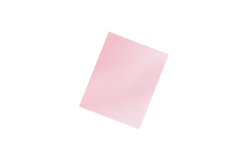 Pink sticky post it note isolated on transparent background, PNG