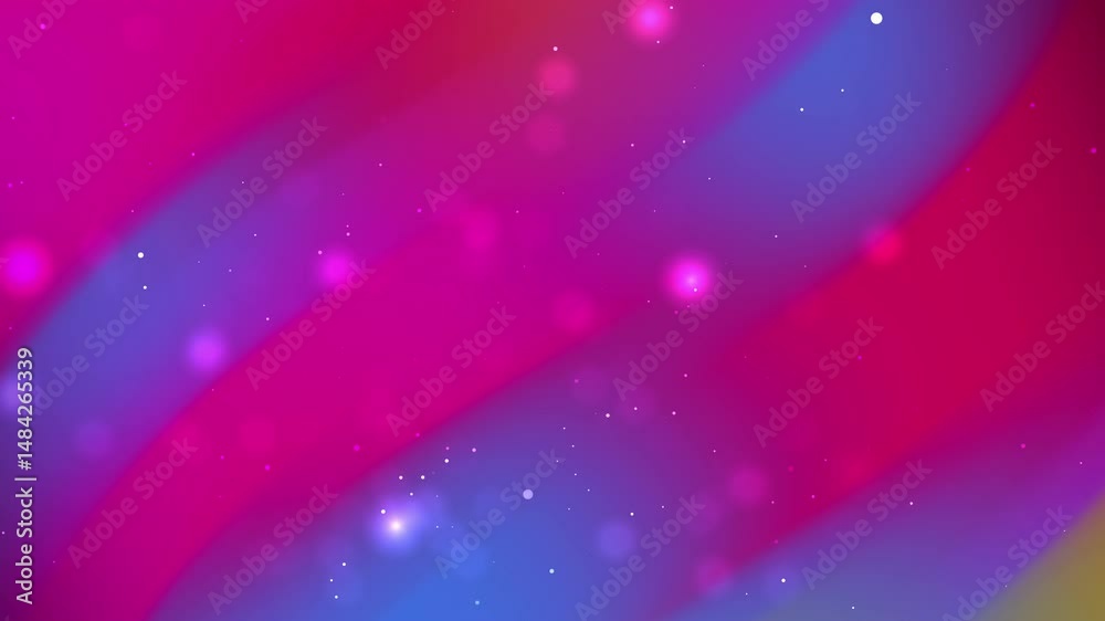 Poster Abstract Video of Swirling Colors and Floating Particles with Bokeh Effect