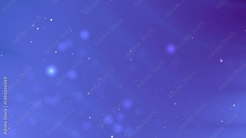 Aufkleber abstract blue purple gradient with floating white particles animation
