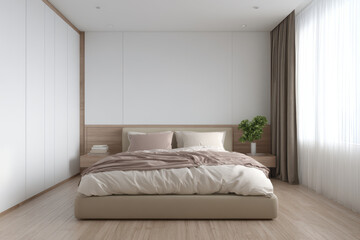 serene and tranquil bedroom interior designed for restful sleep