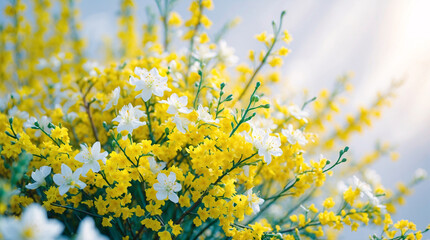 sunny spring blooming yellow flower macro close up petals outdoor vibrant floral garden bright colorful natural photography nature fresh floral botanical wallpaper background