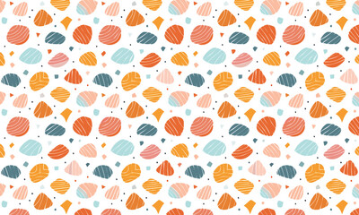Modern Terrazzo Watercolor Seamless Pattern Background