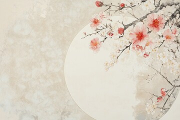 Delicate blossoms in a traditional style.