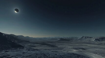 Alien eclipse landscape