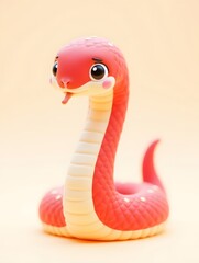 Fototapeta premium Year of the snake New Year cartoon IP cute animal zodiac Spring Festival 3D illustration