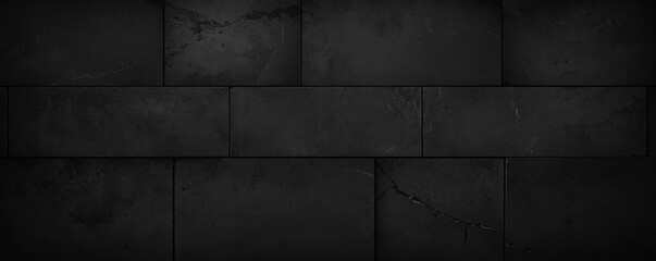 A black brick wall with a grayish tint. The wall is made up of many small bricks