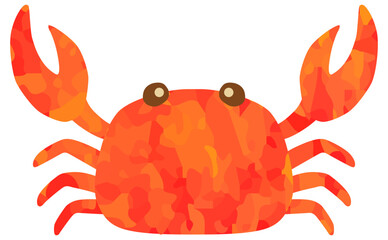 かわいいカニのイラスト ベクター素材