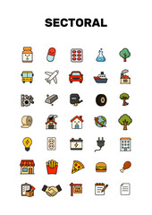 Every icon, one sector. From industry to services—all moving to build the nation's future!