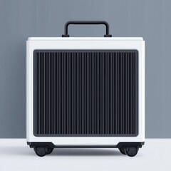 Fototapeta premium Modern Portable Cooler with Wheels and Handle for Outdoor Activities