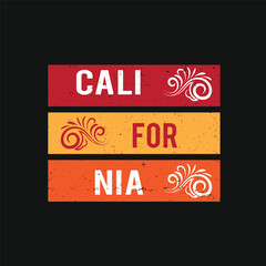 California typography t-shirt design