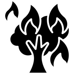 Burning Tree Icon