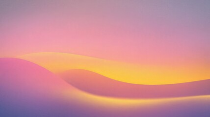 Abstract Pastel Landscape with Soft Wave Form and Hazy Background