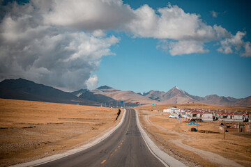 Qinghai-Tibet Highway in Tibet, China