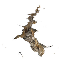 Fototapeta premium A dramatic geological fracture in the earth.