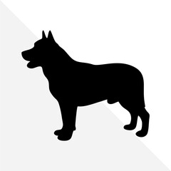 Isolated Dog Silhouette for Design and Decoration