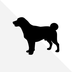 Isolated Dog Silhouette for Design and Decoration