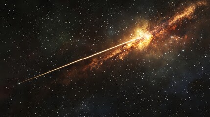 Celestial explosion in space