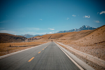 Qinghai-Tibet Highway in Tibet, China