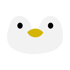 Penguin Face Icon Illustration
