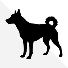 Domestic Dog Silhouette Graphic – Clean Background