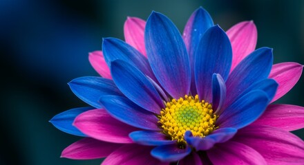 Fototapeta premium Closeup of a Pink and Blue Flower