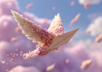 Paper Plane Wings, Cloud Background