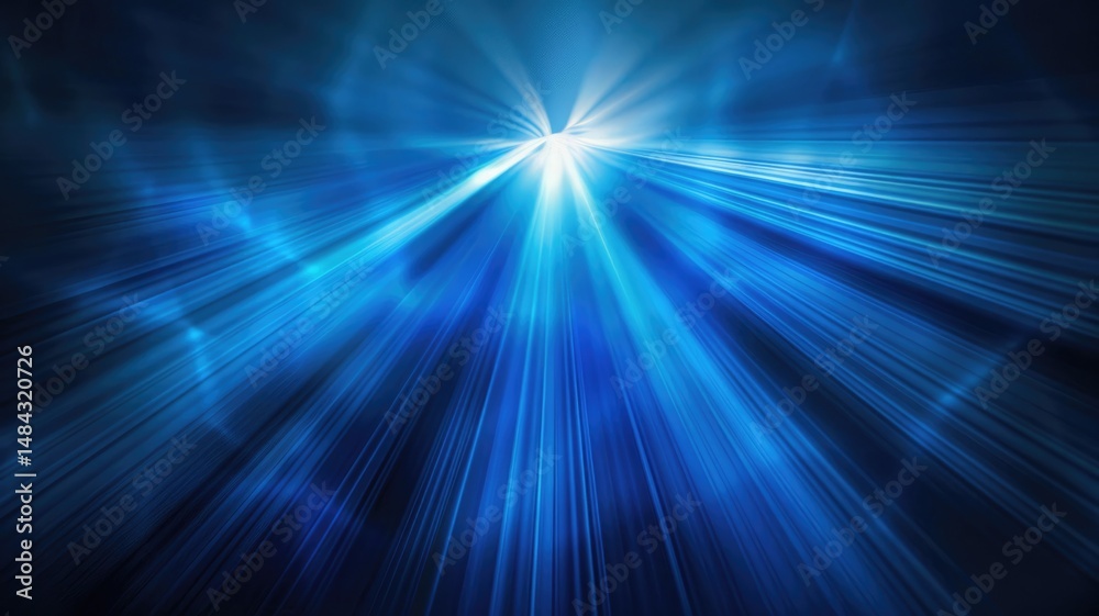 Poster abstract picture of blue light particle with digital technology style design connecting become dynam