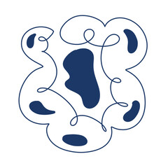 abstract element with simple lines, graphic element