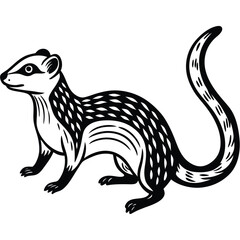 Mongoose vector illustration white background