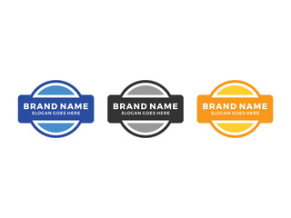 Set of badge circle shapes symbol icon design vector isolated on transparent background
