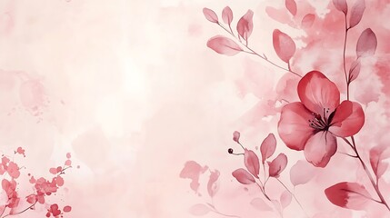 Fototapeta premium Delicate watercolor floral art (2)