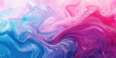 Fototapeta premium Abstract pastel flowing patterns with pink and blue hues. Background image of pink and blue mixing together and swirling pattern. Artistic design. Digital art for vibrant and elegant design. AIG51.
