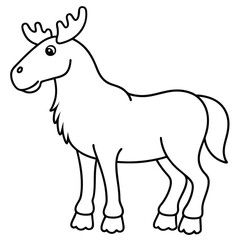 Moose vector illustration white background